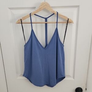 Blue Spaghetti Strap Tank Top